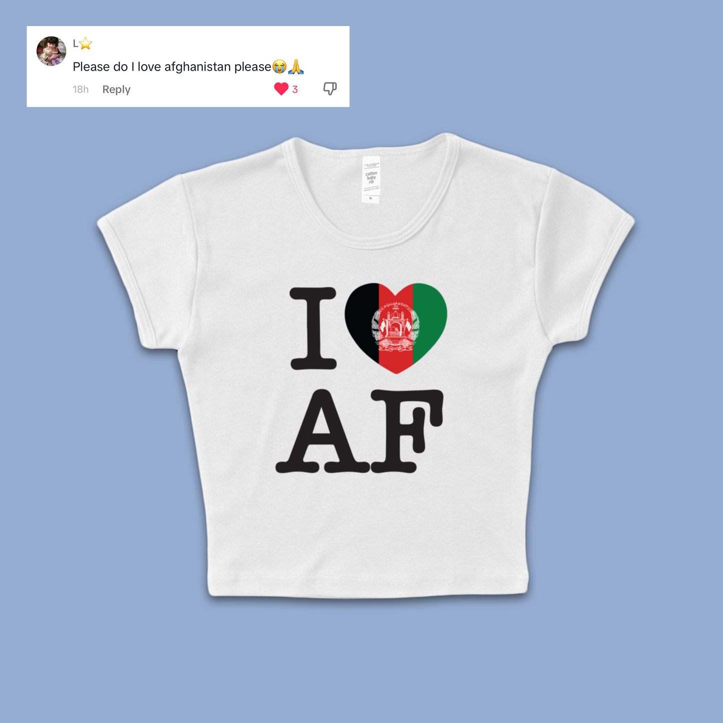 I Love Afghanistan Baby T Shirt