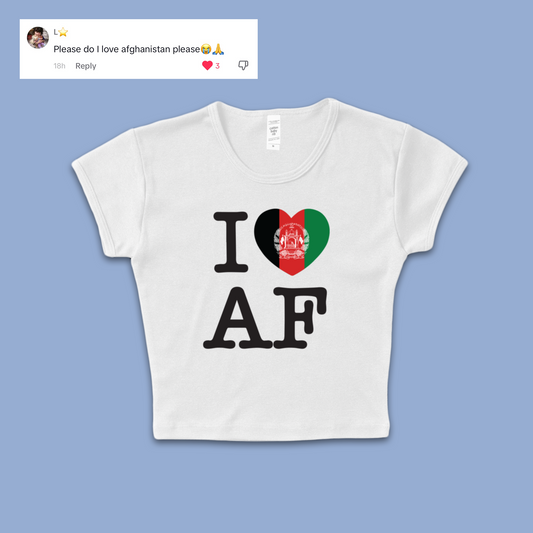 I Love Afghanistan Baby T Shirt