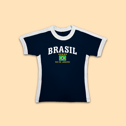 Brazil Womens Baby Tee Jersey