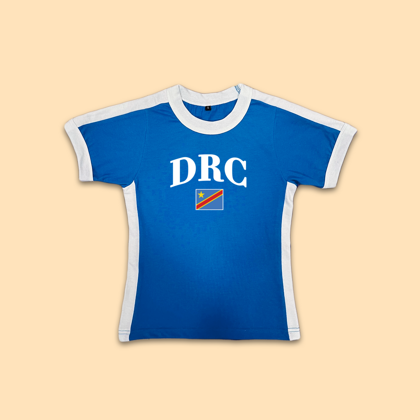 Democratic Republic of Congo DRC Womens Baby Tee Jersey