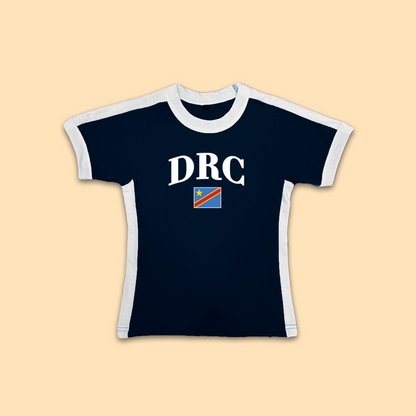 Democratic Republic of Congo DRC Womens Baby Tee Jersey