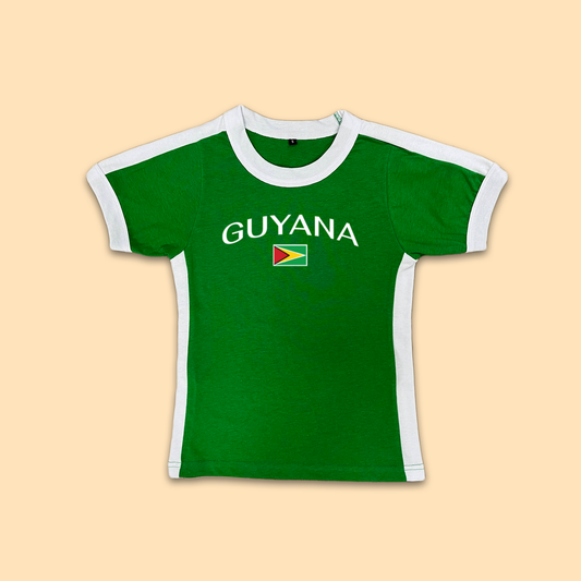 Guyana Womens Baby Tee Jersey
