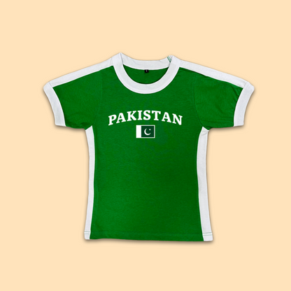 Pakistan Womens Baby Tee Jersey