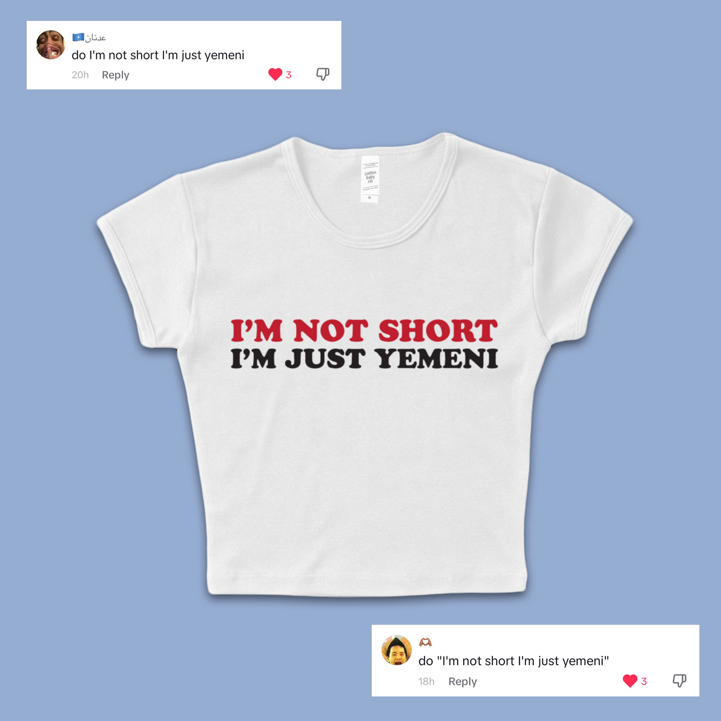 "I'm Not Short, I'm Just Yemeni" Baby T Shirt