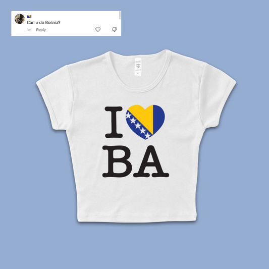 I Love Bosnia Baby T Shirt