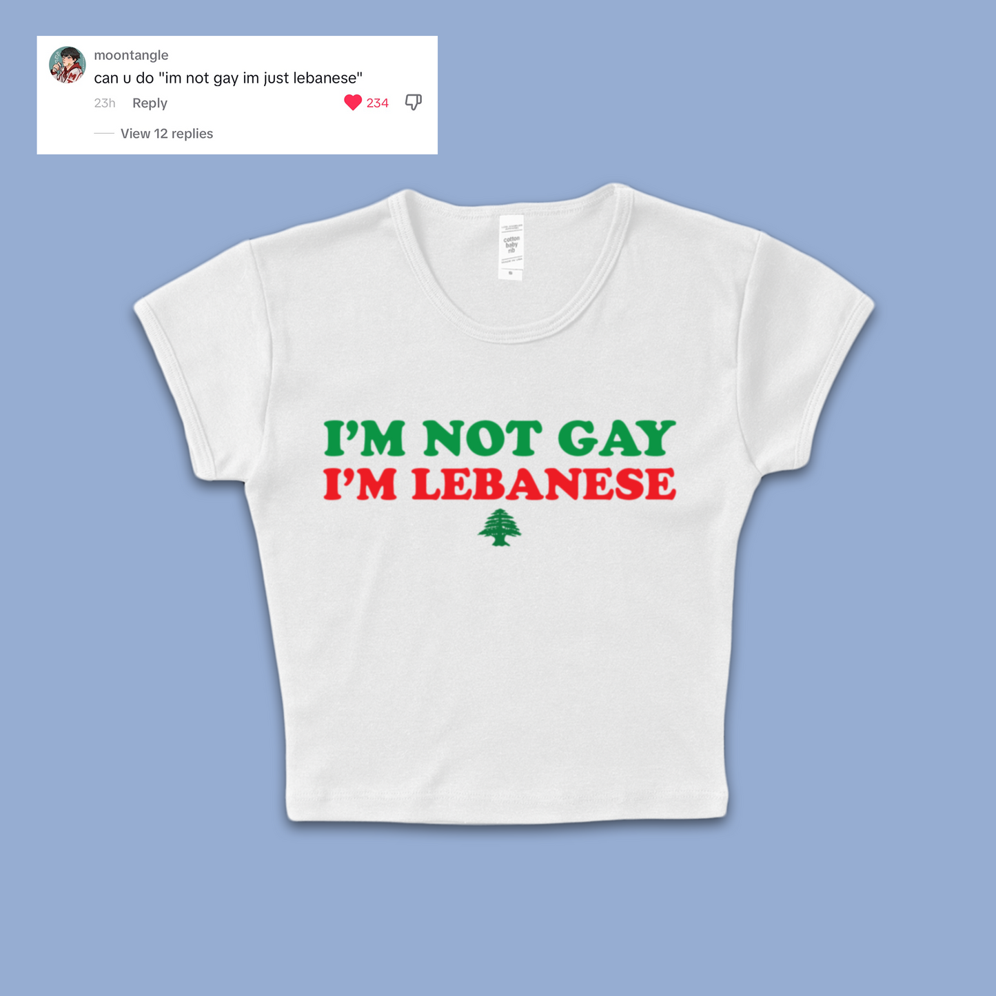 "I'm Not Gay, I'm Lebanese" Baby T Shirt